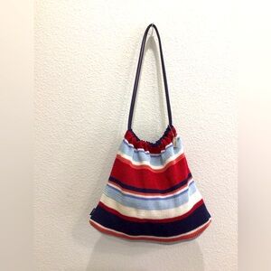The Sak Elliott Lucca Multicolored Striped Crochet Knit Hobo Bag
